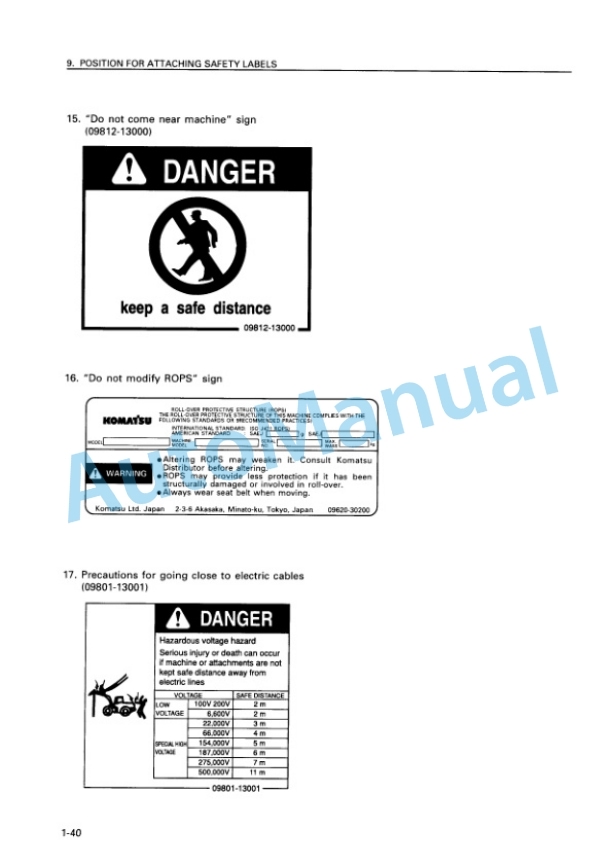 Alternative view of Komatsu WA320-3 Avance Auto Shift Transmission Wheel Loader Operation and Maintenance Manual TEN00256-00