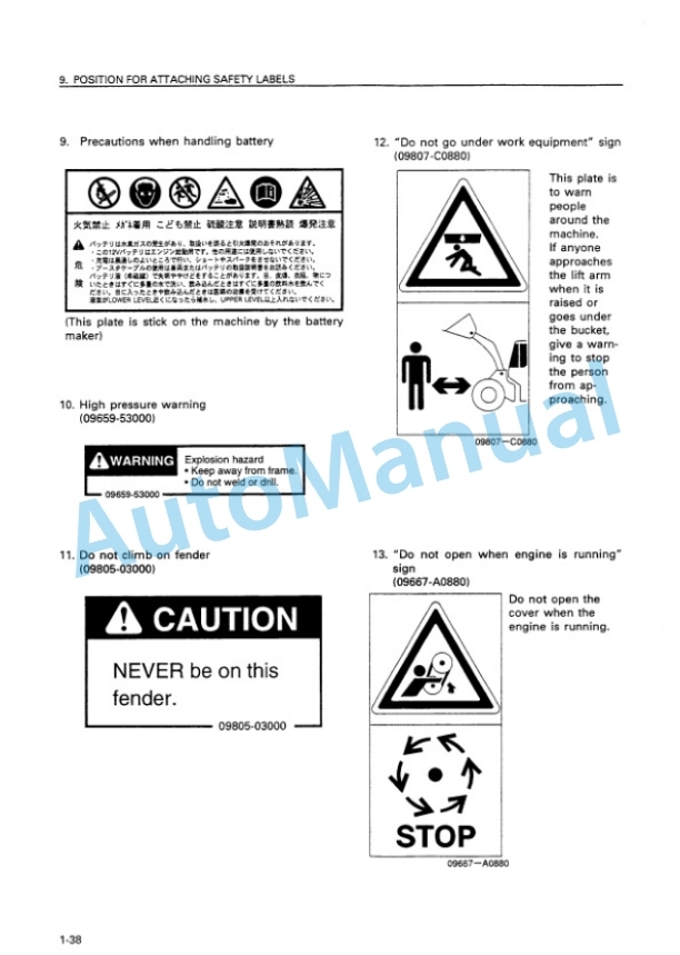 Alternative view of Komatsu WA320-3 Avance Custom Wheel Loader Operation and Maintenance Manual SEAM036400