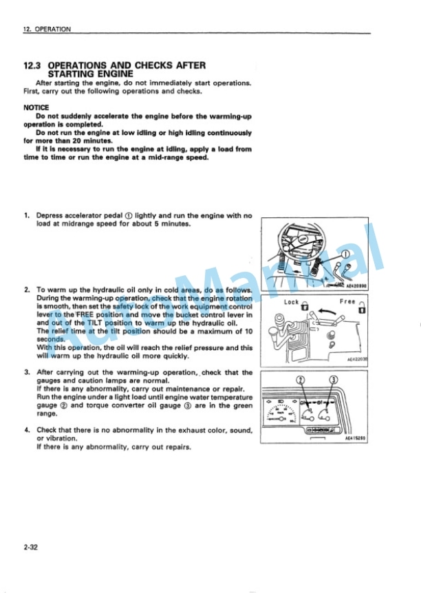 Komatsu WA320-3 Avance Wheel Loader Operation and Maintenance Manual OMEW3200M1 3 Komatsu WA320-3 Avance Wheel Loader Operation and Maintenance Manual OMEW3200M1 - Image 3