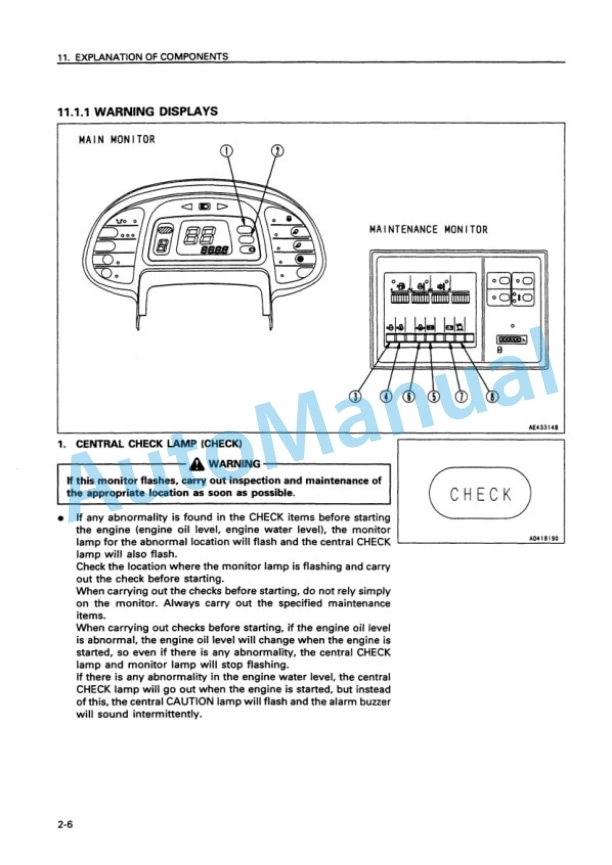 Alternative view of Komatsu WA320-3 Avance Wheel Loader Operation and Maintenance Manual PEN00259-00