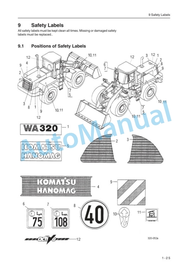 Alternative view of Komatsu WA320-3H Wheel Loader Operation and Maintenance Manual VEAM450300