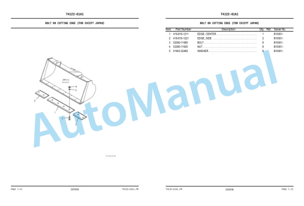 Komatsu WA320-5-W, SAA6D102E-2 Parts Manual KEPB001400 5 Komatsu WA320-5-W, SAA6D102E-2 Parts Manual KEPB001400-5