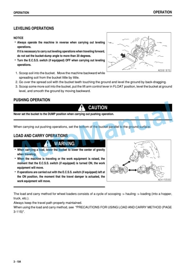 Komatsu WA320-5 Wheel Loader Operation and Maintenance Manual PEN00438-01 4 Komatsu WA320-5 Wheel Loader Operation and Maintenance Manual PEN00438-01 - Image 4