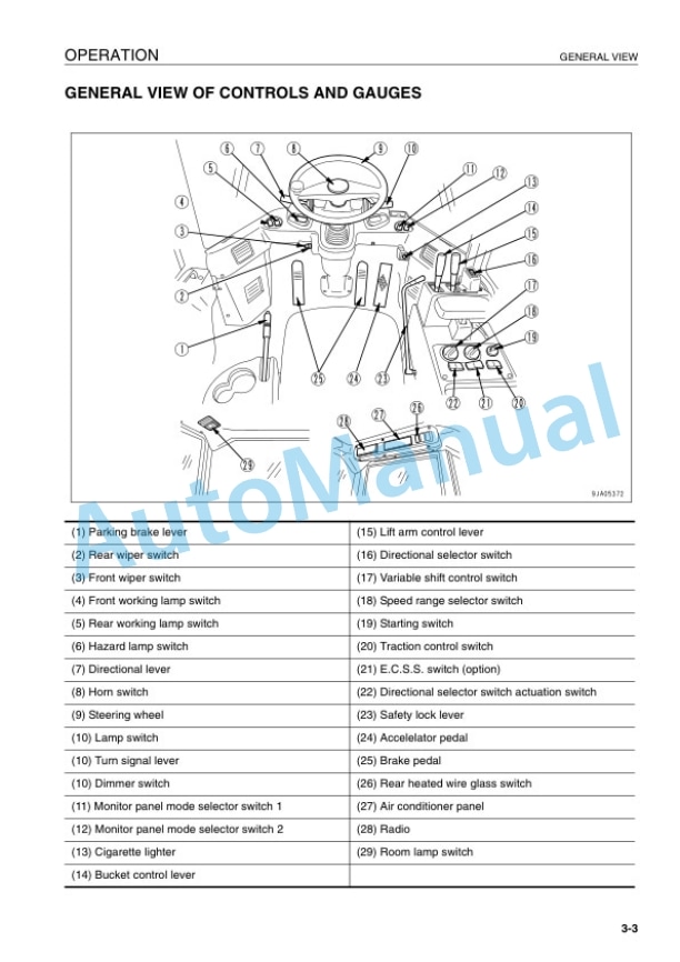 Alternative view of Komatsu WA320-5 Wheel Loader Operation and Maintenance Manual VEAM240100