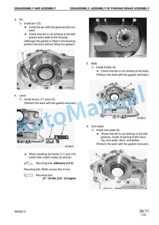 Komatsu WA320-5 Wheel Loader Shop Manual SEBM034612 5 Komatsu WA320-5 Wheel Loader Shop Manual SEBM034612 - Image 5