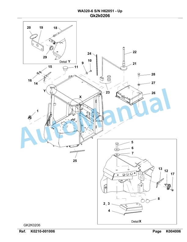 Komatsu WA320-6 Parts Manual H62051-up 4 Komatsu WA320-6 Parts Manual H62051-up-4