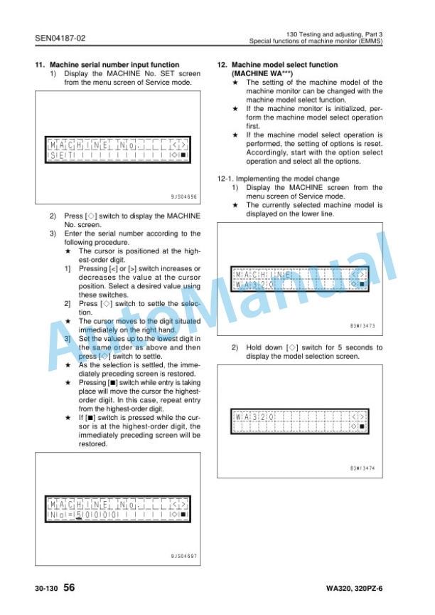 Komatsu WA320-6, WA320PZ-6 Wheel Loader Shop Manual SEN04162-07 3 Komatsu WA320-6, WA320PZ-6 Wheel Loader Shop Manual SEN04162-07 - Image 3