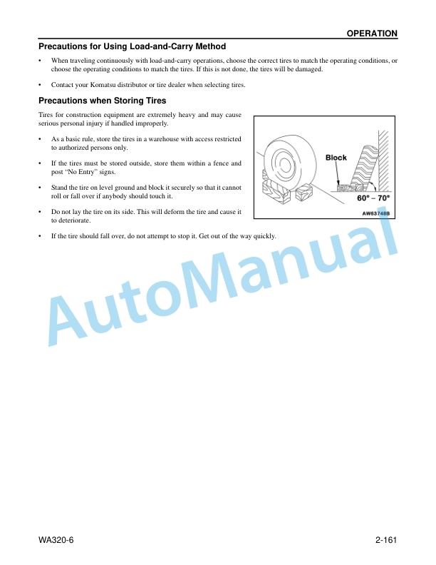 Komatsu WA320-6 Wheel Loader Operation and Maintenance Manual CEAM023303 4 Komatsu WA320-6 Wheel Loader Operation and Maintenance Manual CEAM023303 - Image 4