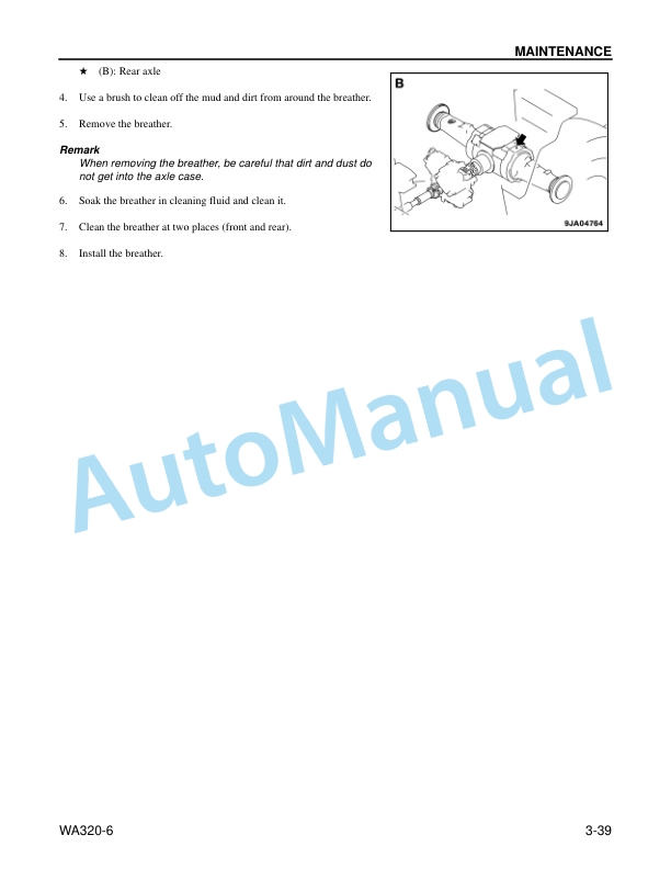 Komatsu WA320-6 Wheel Loader Operation and Maintenance Manual CEAM023303 5 Komatsu WA320-6 Wheel Loader Operation and Maintenance Manual CEAM023303 - Image 5