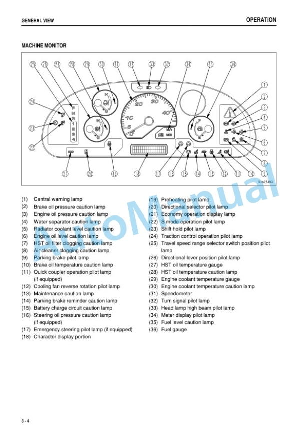 Alternative view of Komatsu WA320-6 Wheel Loader Operation and Maintenance Manual PEN00860-05