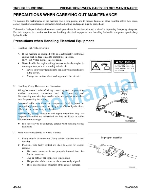 Komatsu WA320-6 Wheel Loader Shop Manual CEBM022801 3 Komatsu WA320-6 Wheel Loader Shop Manual CEBM022801 - Image 3