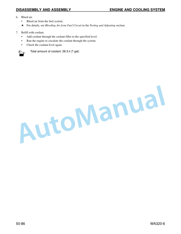 Komatsu WA320-6 Wheel Loader Shop Manual CEBM022801 5 Komatsu WA320-6 Wheel Loader Shop Manual CEBM022801 - Image 5
