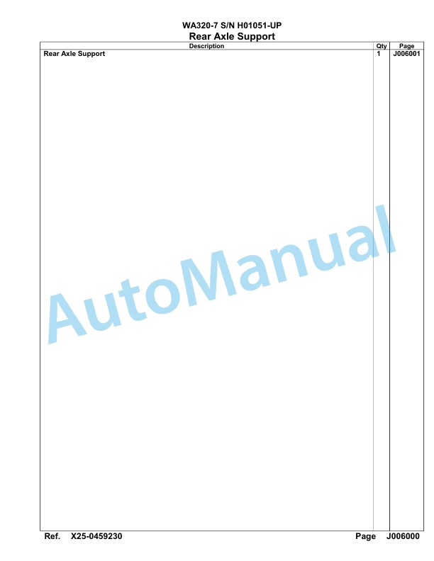 Komatsu WA320-7 Parts Manual SAA6D7FH 4 Komatsu WA320-7 Parts Manual SAA6D7FH-4