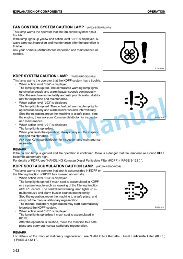 Alternative view of Komatsu WA320-7 Wheel Loader Operation and Maintenance Manual CEAM027401