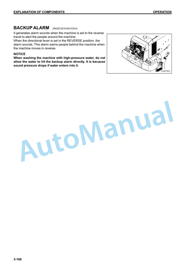 Komatsu WA320-7 Wheel Loader Operation and Maintenance Manual PEN00891-02 3 Komatsu WA320-7 Wheel Loader Operation and Maintenance Manual PEN00891-02 - Image 3