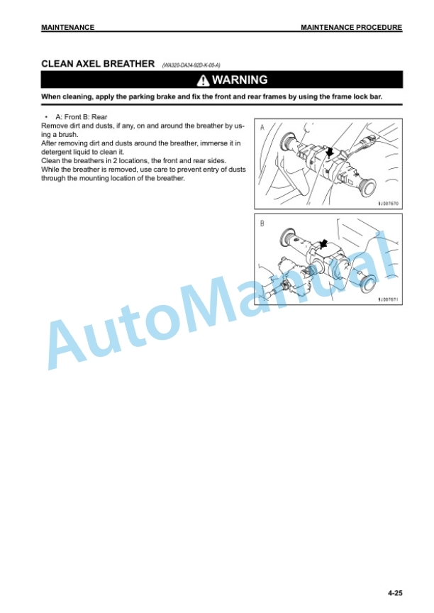 Komatsu WA320-7 Wheel Loader Operation and Maintenance Manual PEN00891-02 5 Komatsu WA320-7 Wheel Loader Operation and Maintenance Manual PEN00891-02 - Image 5