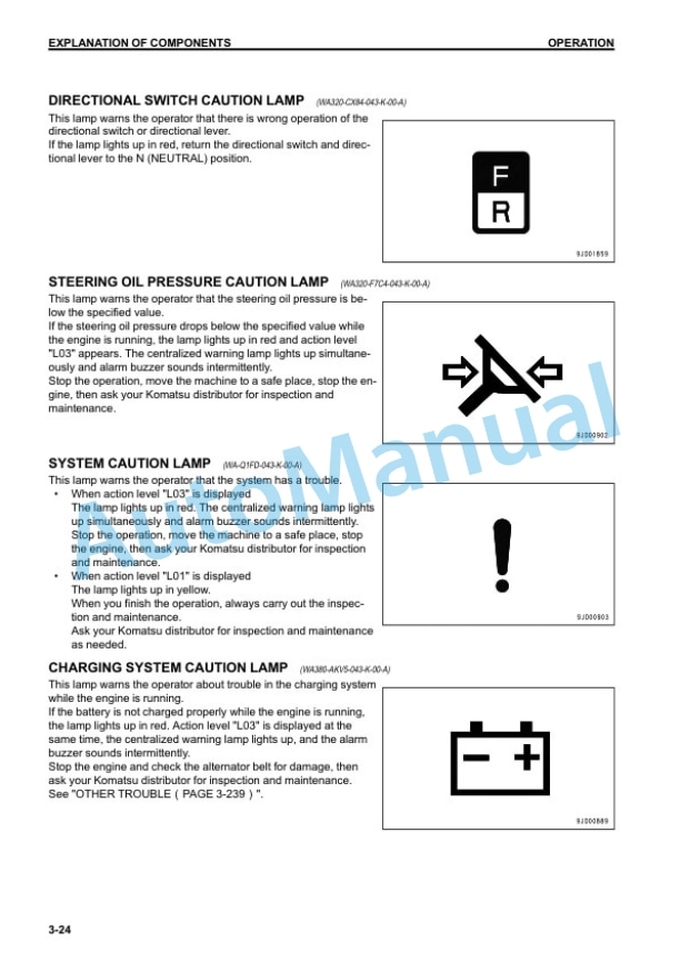 Alternative view of Komatsu WA320-7 Wheel Loader Operation and Maintenance Manual TEN00612-05