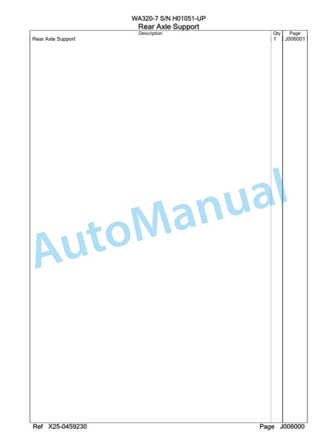 Komatsu WA320-7 Wheel Loader Parts Manual SAA6D7FH 4 Komatsu WA320-7 Wheel Loader Parts Manual SAA6D7FH-4