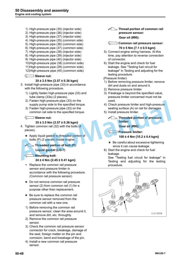 Komatsu WA320-7 Wheel Loader Shop Manual SEN06202-03 5 Komatsu WA320-7 Wheel Loader Shop Manual SEN06202-03 - Image 5