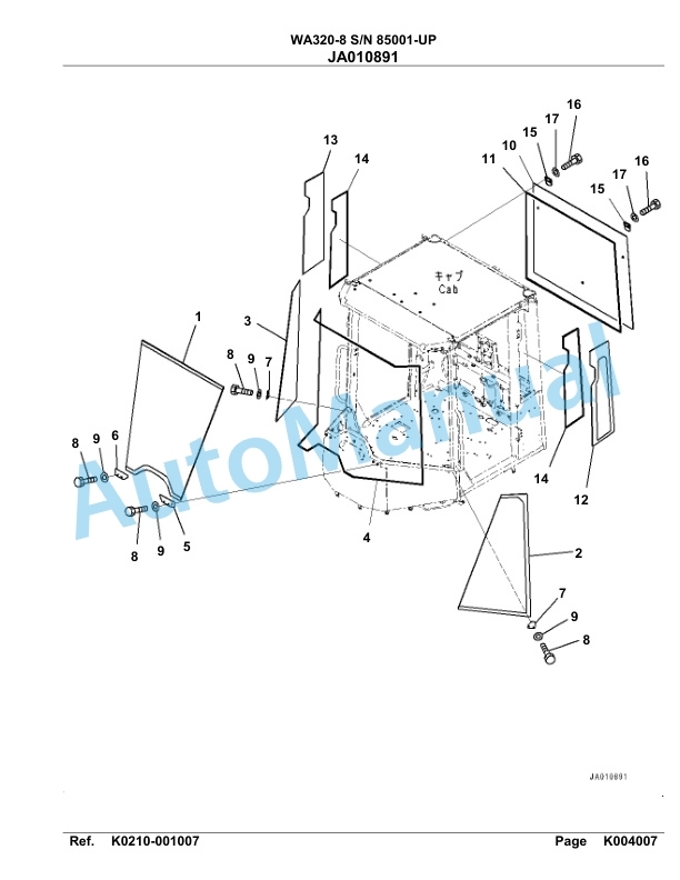 Komatsu WA320-8 Parts Manual WA00015H 4 Komatsu WA320-8 Parts Manual WA00015H-4