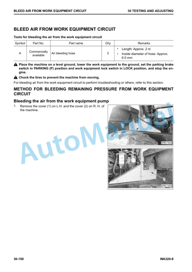 Komatsu WA320-8 Wheel Loader Shop Manual CEBM031201 2 Komatsu WA320-8 Wheel Loader Shop Manual CEBM031201 - Image 2