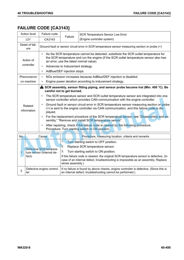 Komatsu WA320-8 Wheel Loader Shop Manual SEN06597-08 3 Komatsu WA320-8 Wheel Loader Shop Manual SEN06597-08 - Image 3