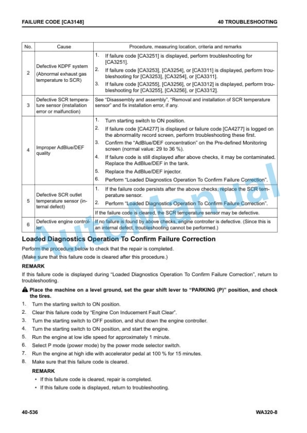 Komatsu WA320-8 Wheel Loader Shop Manual SEN06597-13 3 Komatsu WA320-8 Wheel Loader Shop Manual SEN06597-13 - Image 3