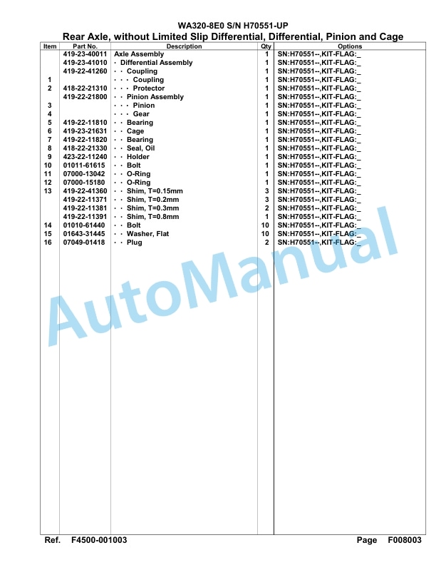 Komatsu WA320-8E0 Parts Manual WA00039H 2 Komatsu WA320-8E0 Parts Manual WA00039H-2