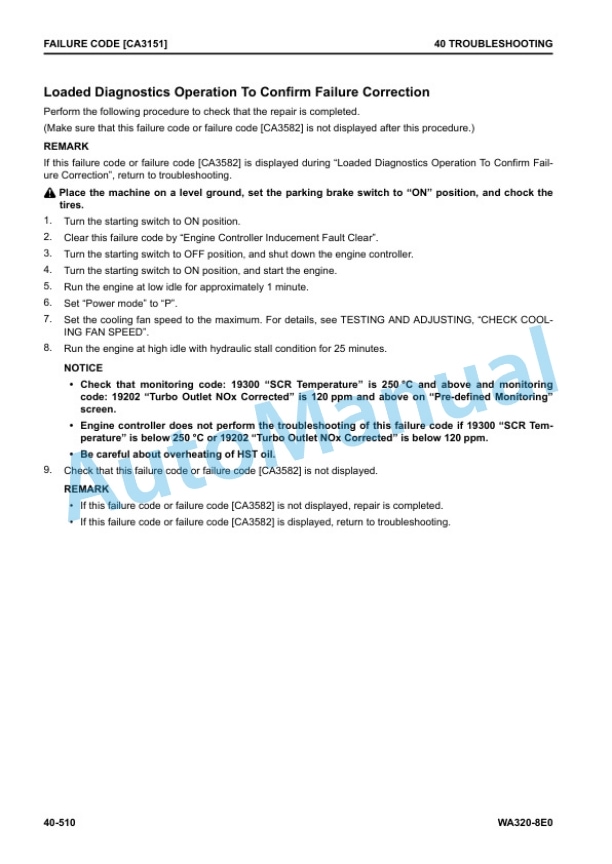 Komatsu WA320-8E0 Wheel Loader Shop Manual SEN06792-05 3 Komatsu WA320-8E0 Wheel Loader Shop Manual SEN06792-05 - Image 3