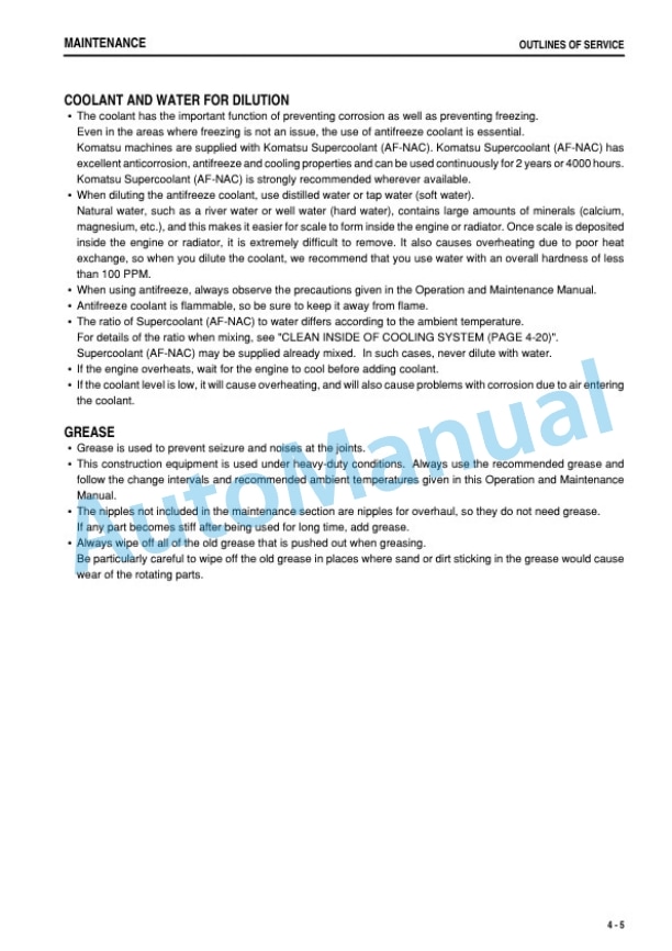 Komatsu WA320L-5 Galeo Wheel Loader Operation and Maintenance Manual TEN00160-00 4 Komatsu WA320L-5 Galeo Wheel Loader Operation and Maintenance Manual TEN00160-00 - Image 4