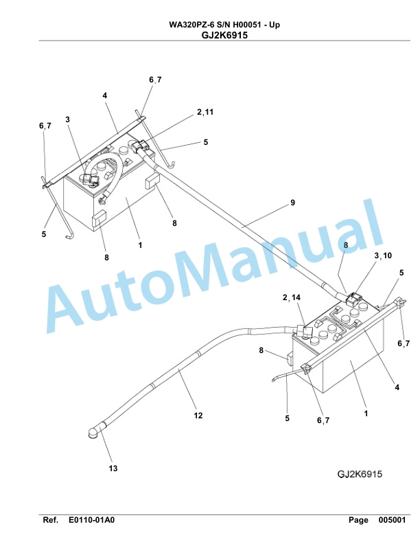 Komatsu WA320PZ-6 Parts Manual H00051-Up 2 Komatsu WA320PZ-6 Parts Manual H00051-Up-2