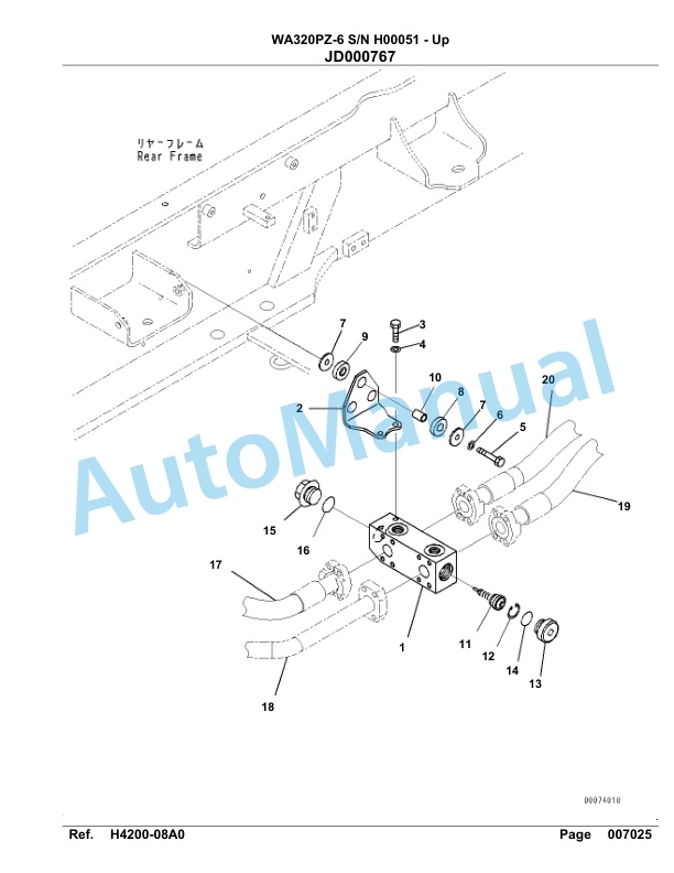 Komatsu WA320PZ-6 Parts Manual H00051-Up 3 Komatsu WA320PZ-6 Parts Manual H00051-Up-3