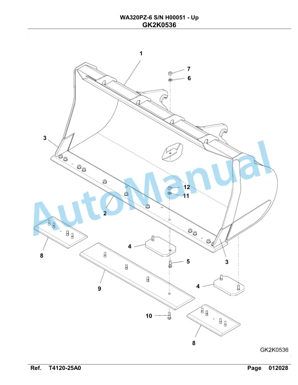 Komatsu WA320PZ-6 Parts Manual H00051-Up 5 Komatsu WA320PZ-6 Parts Manual H00051-Up-5