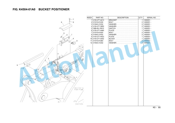 Komatsu WA320PZ-6 Wheel Loader Parts Manual VZPB1H6201 4 Komatsu WA320PZ-6 Wheel Loader Parts Manual VZPB1H6201-4