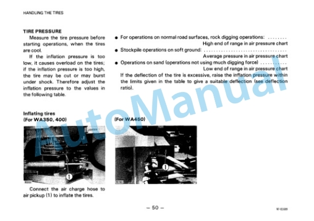 Komatsu WA350-1, WA400-1, WA450-1 Wheel Loader Operation and Maintenance Manual SEAM0423C103 3 Komatsu WA350-1, WA400-1, WA450-1 Wheel Loader Operation and Maintenance Manual SEAM0423C103 - Image 3