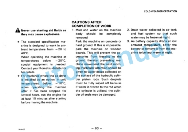 Komatsu WA350-1, WA450-1, WA470-1 Wheel Loader Operation and Maintenance Manual SEAM04230104 3 Komatsu WA350-1, WA450-1, WA470-1 Wheel Loader Operation and Maintenance Manual SEAM04230104 - Image 3