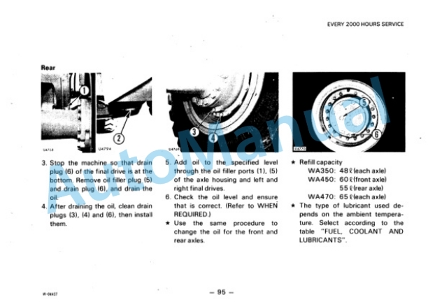 Komatsu WA350-1, WA450-1, WA470-1 Wheel Loader Operation and Maintenance Manual SEAM04230104 4 Komatsu WA350-1, WA450-1, WA470-1 Wheel Loader Operation and Maintenance Manual SEAM04230104 - Image 4