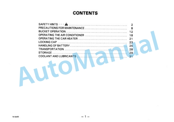 Komatsu WA350-1 Wheel Loader Operation and Maintenance Manual SEAM04230105 5 Komatsu WA350-1 Wheel Loader Operation and Maintenance Manual SEAM04230105 - Image 5