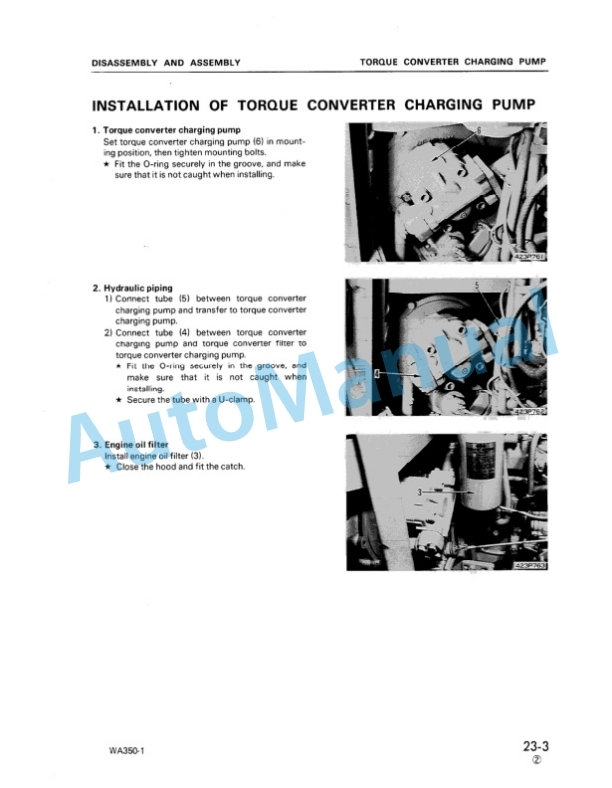 Komatsu WA350-1 Wheel Loader Shop Manual SEBM04230107 2 Komatsu WA350-1 Wheel Loader Shop Manual SEBM04230107 - Image 2