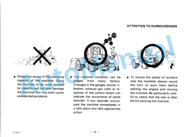 Komatsu WA380-1, WA420-1 Wheel Loader Operation and Maintenance Manual SEAMU4230104 5 Komatsu WA380-1, WA420-1 Wheel Loader Operation and Maintenance Manual SEAMU4230104 - Image 5