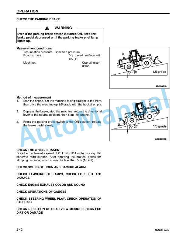 Komatsu WA380-3 Wheel Loader Operation and Maintenance Manual CEAM003601 3 Komatsu WA380-3 Wheel Loader Operation and Maintenance Manual CEAM003601 - Image 3