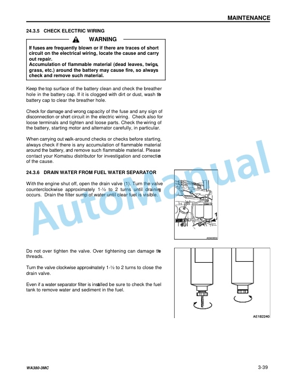 Komatsu WA380-3 Wheel Loader Operation and Maintenance Manual CEAM003601 5 Komatsu WA380-3 Wheel Loader Operation and Maintenance Manual CEAM003601 - Image 5