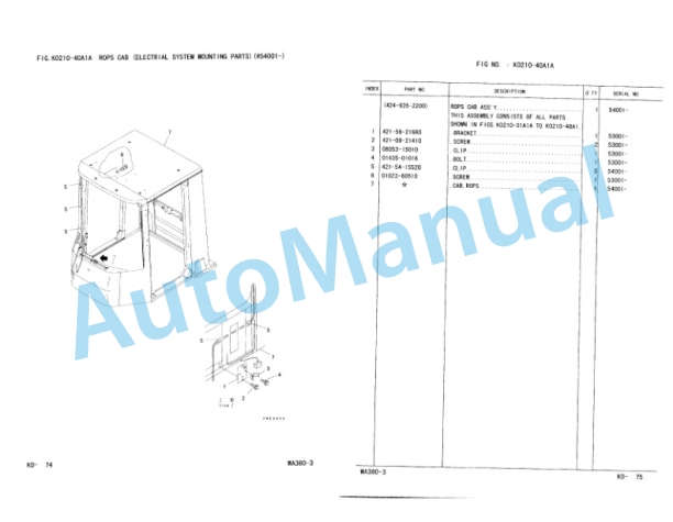 Komatsu WA380-3 Wheel Loader Parts Manual PEPB051900 4 Komatsu WA380-3 Wheel Loader Parts Manual PEPB051900-4