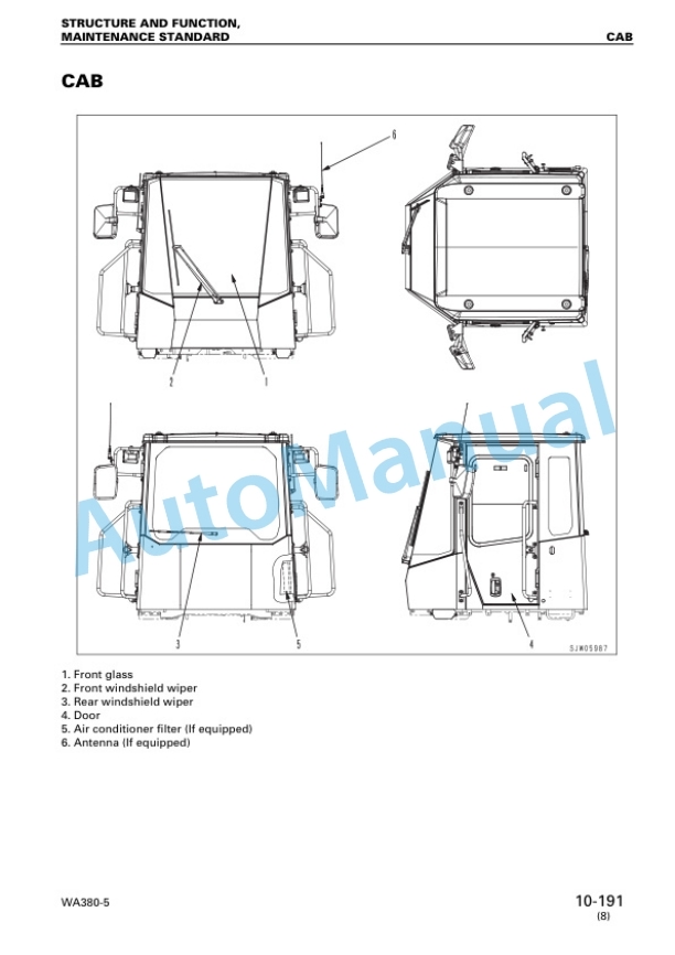 Komatsu WA380-5 Wheel Loader Shop Manual SEBM024711 2 Komatsu WA380-5 Wheel Loader Shop Manual SEBM024711 - Image 2
