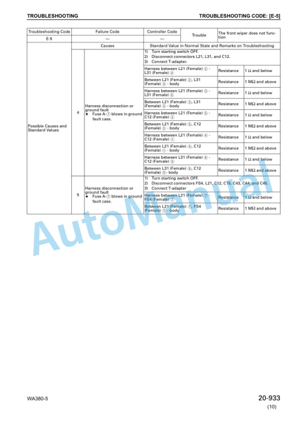 Komatsu WA380-5 Wheel Loader Shop Manual SEBM024711 5 Komatsu WA380-5 Wheel Loader Shop Manual SEBM024711 - Image 5