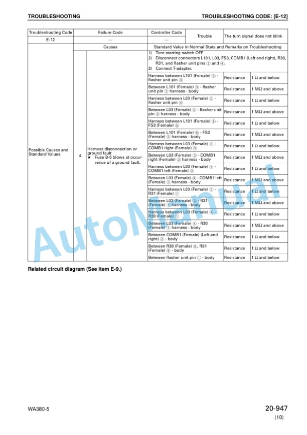 Komatsu WA380-5 Wheel Loader Shop Manual SEBM024716 5 Komatsu WA380-5 Wheel Loader Shop Manual SEBM024716 - Image 5