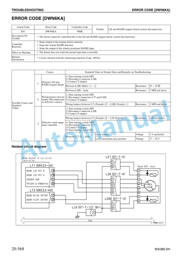 Komatsu WA380-5H Wheel Loader Shop Manual VEBM920100 4 Komatsu WA380-5H Wheel Loader Shop Manual VEBM920100 - Image 4