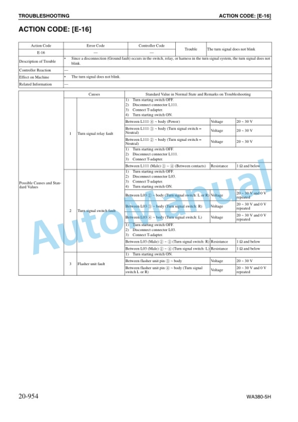 Komatsu WA380-5H Wheel Loader Shop Manual VEBM920100 5 Komatsu WA380-5H Wheel Loader Shop Manual VEBM920100 - Image 5