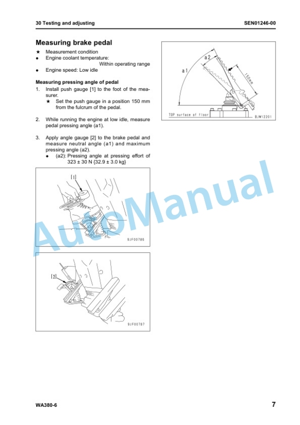 Komatsu WA380-6 Galeo Wheel Loader Shop Manual SEN00114-05 3 Komatsu WA380-6 Galeo Wheel Loader Shop Manual SEN00114-05 - Image 3