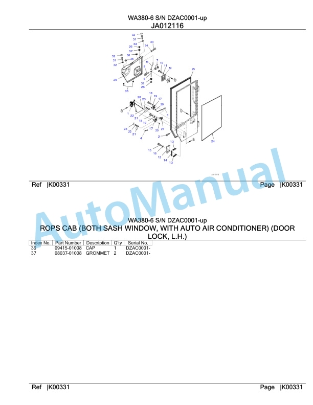 Komatsu WA380-6 Parts Manual DZAC0001-up 4 Komatsu WA380-6 Parts Manual DZAC0001-up-4